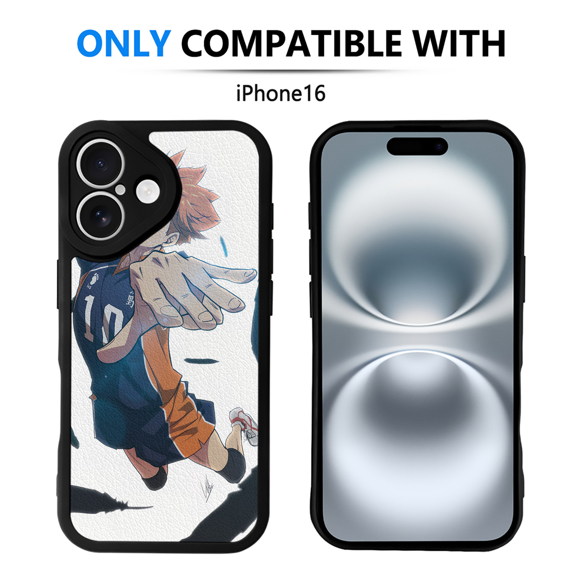（画像用） ハイキュー!! Haikyu!! 【iPhone 16シリーズ対応】シリコンスマホケース（レザー調） 材質：シリコン